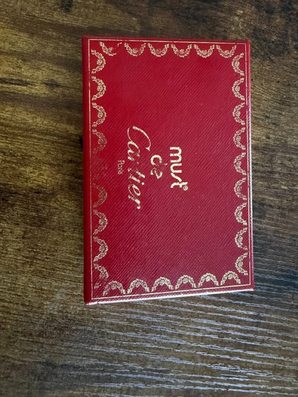 Vintage 1980s Must de Cartier 6 Key Holder Burgundy Leather Box Cloth Cards - Picture 4 of 14